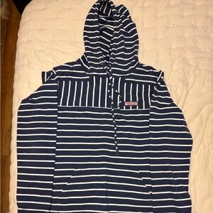 Vineyard Vines Navy and White Striped Pullover